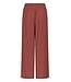 KAFFE KAemily roestbruine dames broek met wijde pijpen