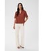 KAFFE KAemily roestbruine dames blouse met V-hals