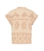 b.young BYJAYCE beige print dames blouse met V-hals