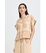 b.young BYJAYCE beige print dames blouse met V-hals