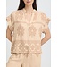 b.young BYJAYCE beige print dames blouse met V-hals