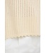 b.young BYMOBBE licht beige ribgebreide dames top met V-hals
