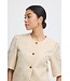 b.young BYELYSA licht beige metallic dames jasje met structuur en knopen