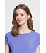 ICHI IHREBEL blauwe dames T-shirt met zilverdraad