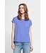 ICHI IHREBEL blauwe dames T-shirt met zilverdraad