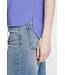ICHI IHREBEL blauwe dames T-shirt met zilverdraad