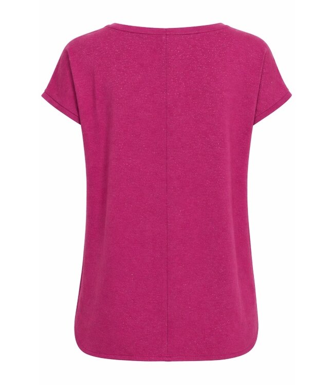 ICHI IHREBEL very berry dames T-shirt met zilverdraad