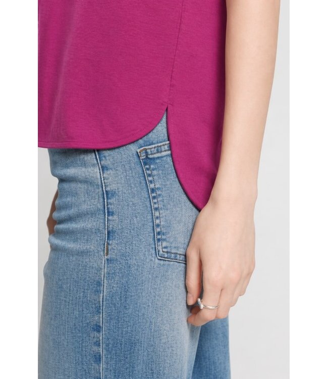 ICHI IHREBEL very berry dames T-shirt met zilverdraad