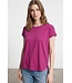 ICHI IHREBEL very berry dames T-shirt met zilverdraad