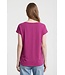ICHI IHREBEL very berry dames T-shirt met zilverdraad