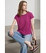 ICHI IHREBEL very berry dames T-shirt met zilverdraad