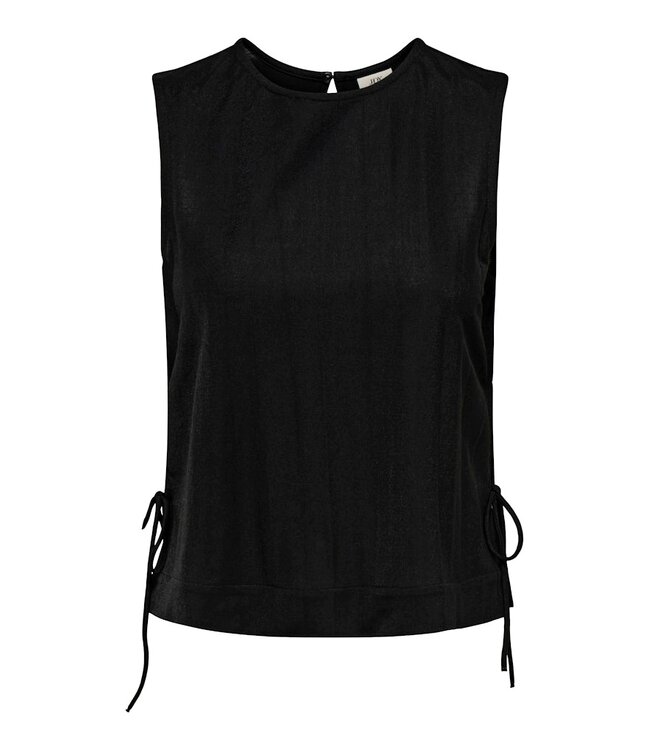 JDY JDYLESLIE zwarte dames top met strikdetail en mouwloos design