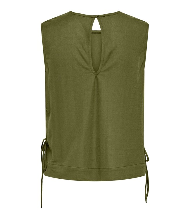 JDY JDYLESLIE peat moss groene viscose dames mouwloze top
