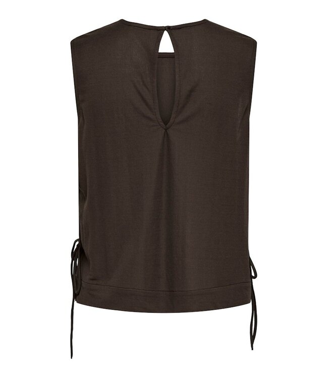 JDY JDYLESLIE chocoladebruine dames mouwloze top