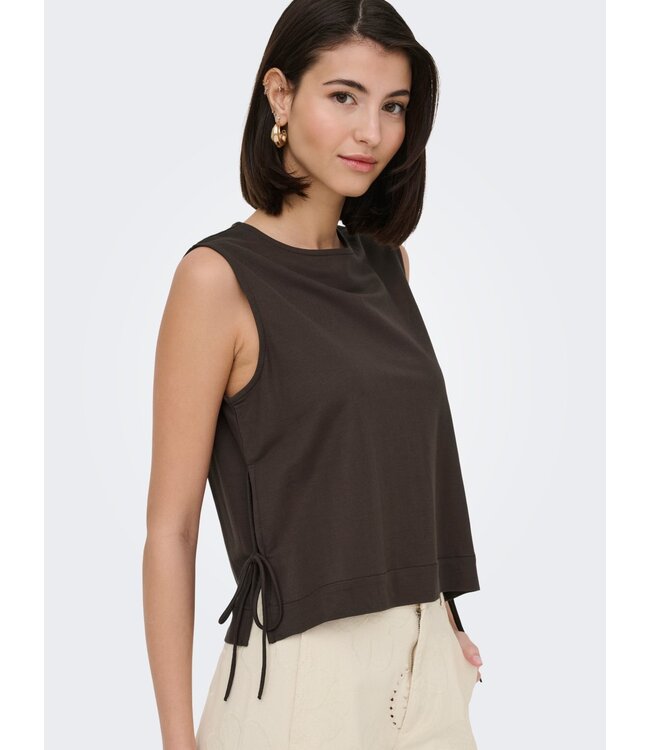 JDY JDYLESLIE chocoladebruine dames mouwloze top