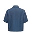 JDY JDYPOWER insignia blue stripe geweven dames cropped overhemd