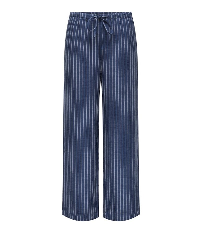 JDY JDYPOWER blauw gestreepte dames wide leg broek