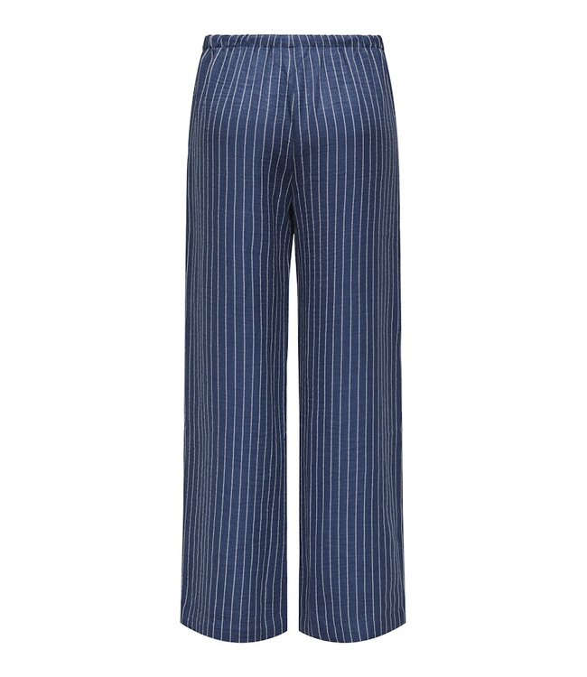 JDY JDYPOWER blauw gestreepte dames wide leg broek