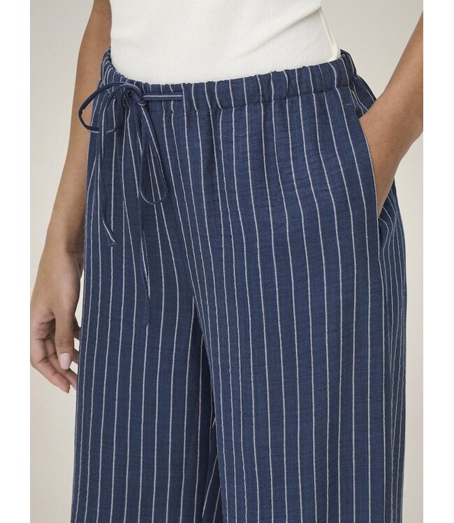JDY JDYPOWER blauw gestreepte dames wide leg broek