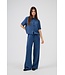 JDY JDYPOWER blauw gestreepte dames wide leg broek