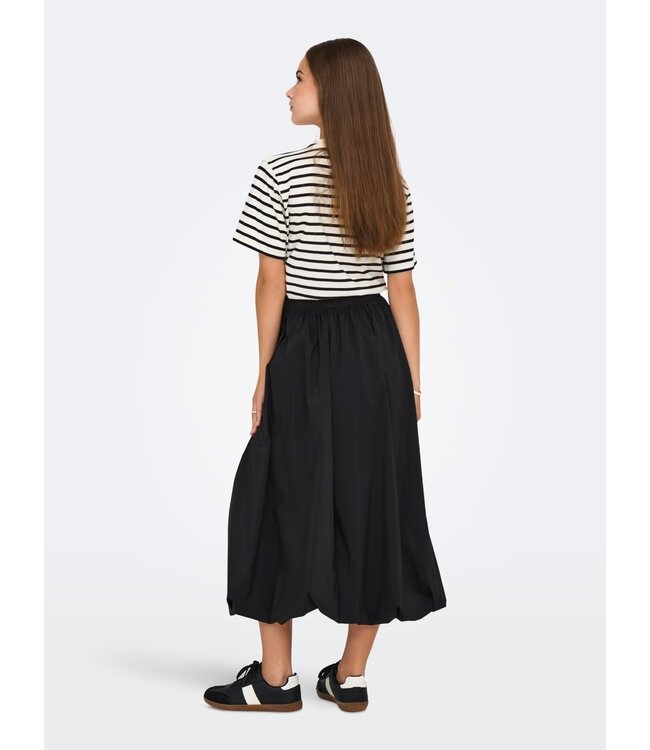 JDY JDYMIO zwarte dames midi rok met bubble hem