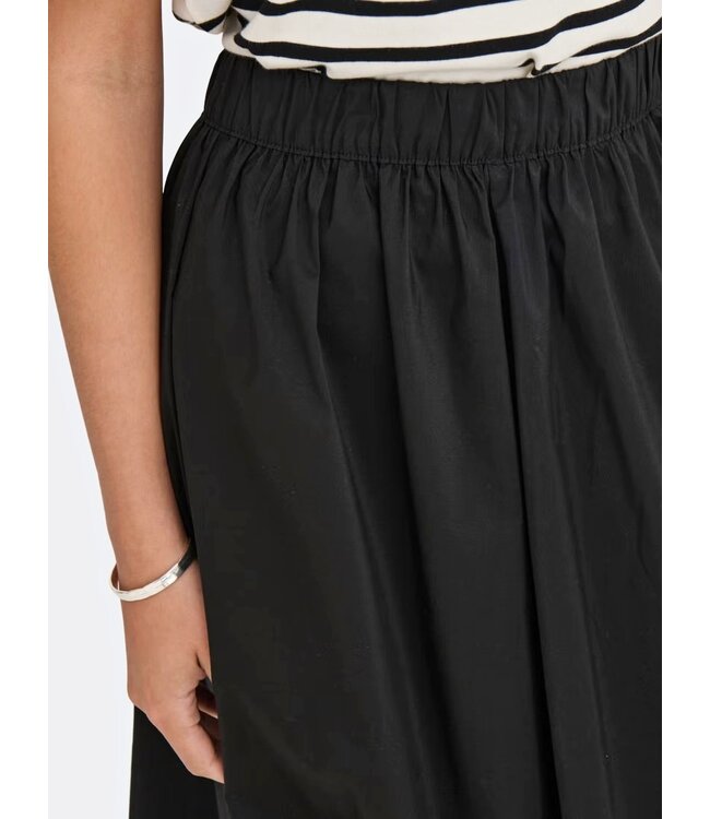 JDY JDYMIO zwarte dames midi rok met bubble hem