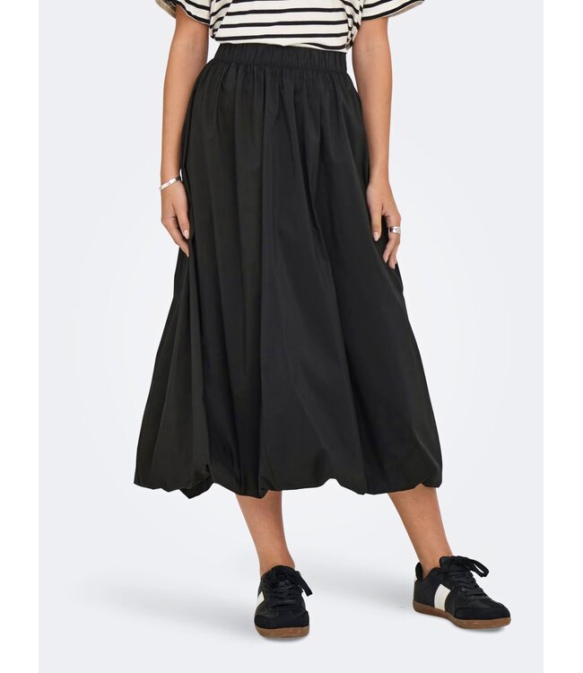 JDY JDYMIO zwarte dames midi rok met bubble hem