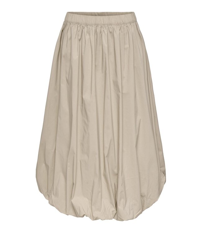 JDY JDYMIO taupe dames midi rok met bubble hem