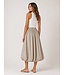 JDY JDYMIO taupe dames midi rok met bubble hem