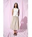 JDY JDYMIO taupe dames midi rok met bubble hem