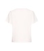 ICHI ICHI witte katoenen dames t-shirt met blauwe print