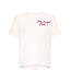 ICHI ICHI wit katoenen dames t-shirt met roze print