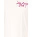 ICHI ICHI wit katoenen dames t-shirt met roze print