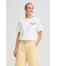 ICHI ICHI wit katoenen dames t-shirt met roze print