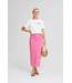 ICHI ICHI roze gestreepte dames maxi kokerrok