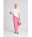 ICHI ICHI roze gestreepte dames maxi kokerrok