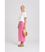 ICHI ICHI roze gestreepte dames maxi kokerrok