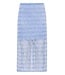 ICHI ICHI blauw gestreepte mesh dames midi rok