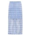 ICHI ICHI blauw gestreepte mesh dames midi rok