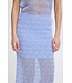 ICHI ICHI blauw gestreepte mesh dames midi rok