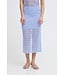 ICHI ICHI blauw gestreepte mesh dames midi rok