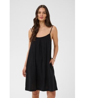 KAFFE KApauline Short Strap Dress - Black Deep