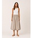 JDY JDYMIO taupe dames midi rok met bubble hem