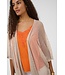 CREAM CRGert licht beige dames kimono cardigan met netstructuur en losse pasvorm