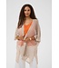 CREAM CRGert licht beige dames kimono cardigan met netstructuur en losse pasvorm