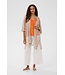 CREAM CRGert licht beige dames kimono cardigan met netstructuur en losse pasvorm