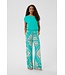 CREAM CREAM CRTIAH dames set in Ceramic met knit top en geprinte broek