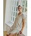 Freequent FQMATTER moonbeam beige metallic dames jurk met V-hals