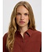 Selected Femme SLFFINNIE dames blouse met 3/4-mouwen in biologisch katoen en linnen