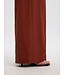 Selected Femme SLFFINNIE terracotta dames wide leg broek in biologisch katoen en linnen